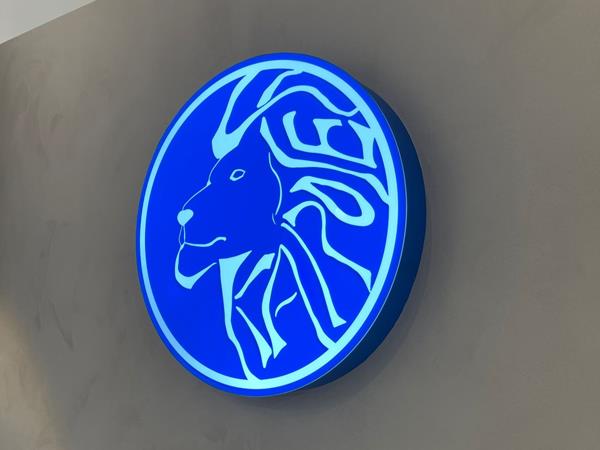 שלט ארגז מואר עגול לתנאי פנים